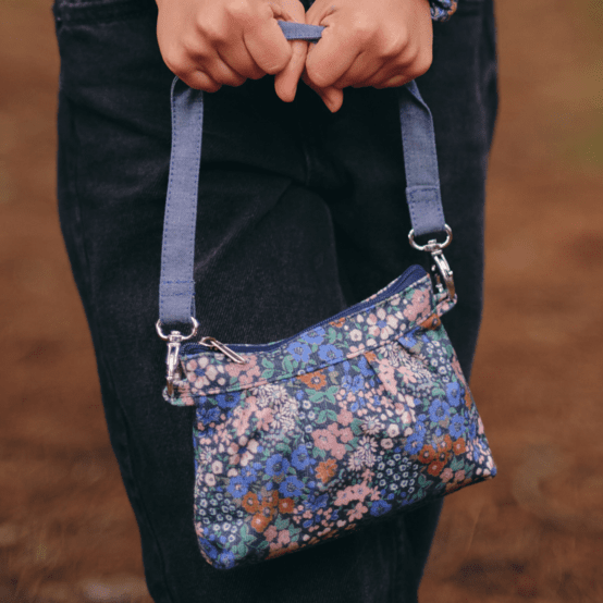 Mini Pleated clutch bag monet lilas