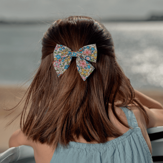 Bow tie hair slide mille et une fleurs