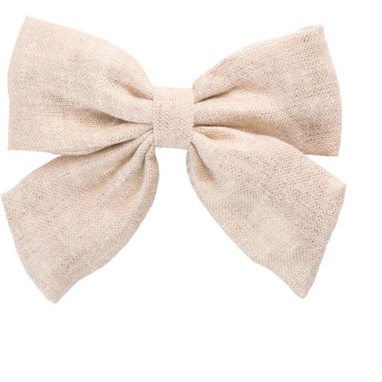 Bow tie hair slide  glitter linen
