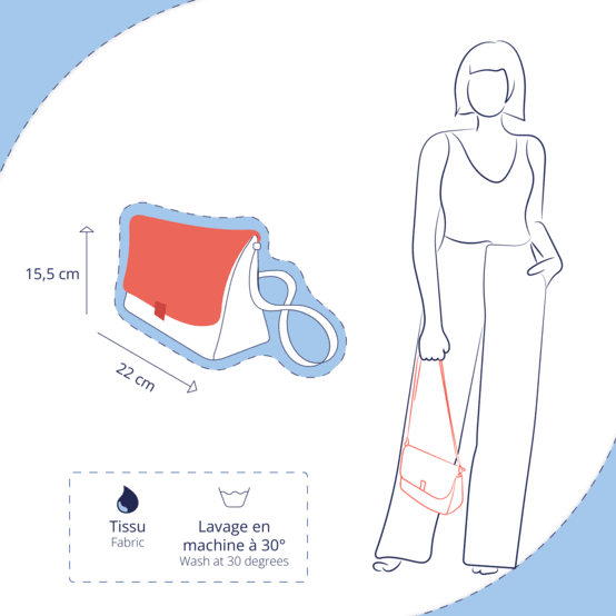 Flap of shoulder bag purple black sequin