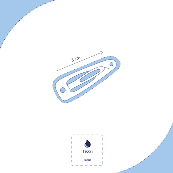 Small bows hair clips gaze pois or noir