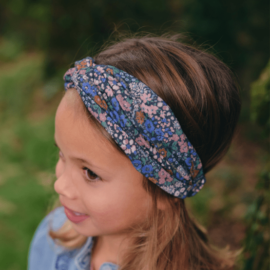 children's double-breasted headband monet lilas