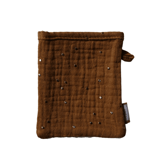 Make-up Remover Glove gaze pois or caramel