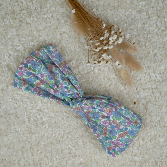 crossed headband pastel fleuri