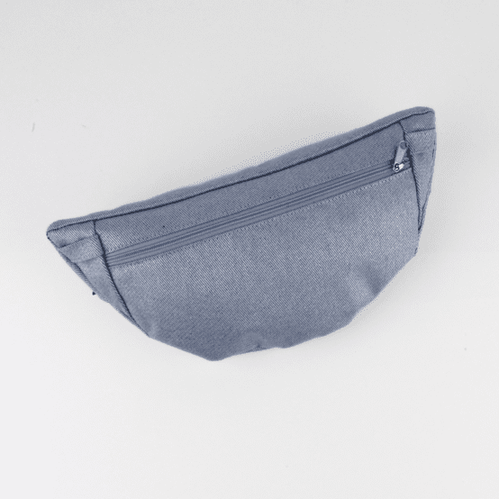 Small banana bag iridescent denim