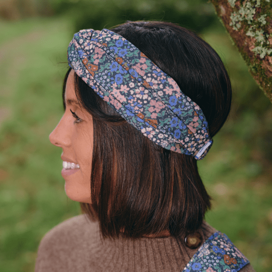 crossed headband monet lilas