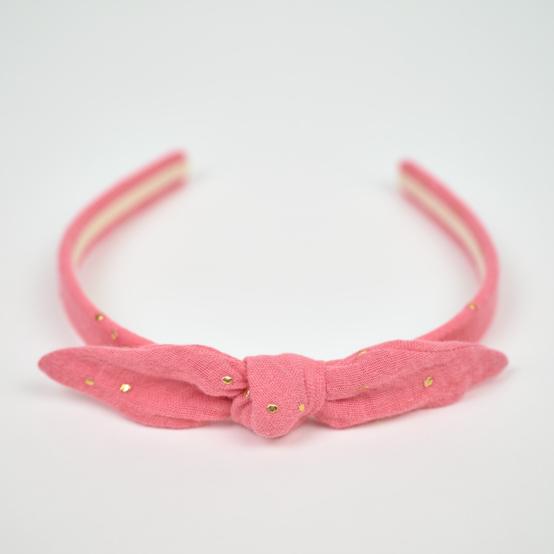 bow headband gaze pois or rose sorbet