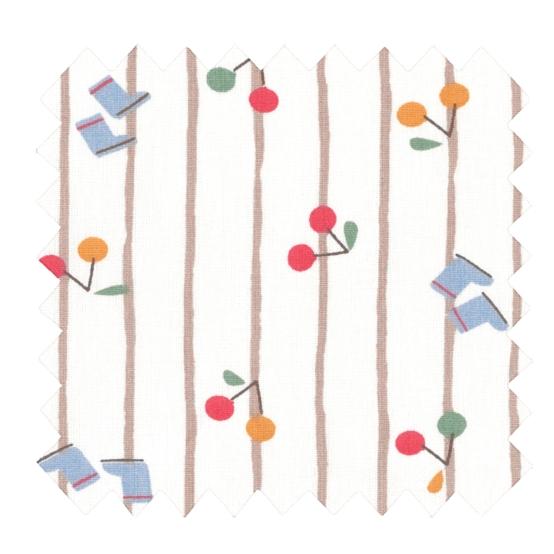 Cotton fabric ex2632 boots and cherries