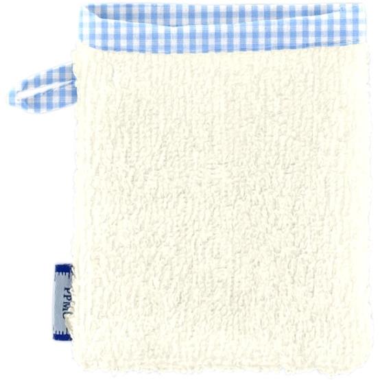 Make-up Remover Glove sky blue gingham