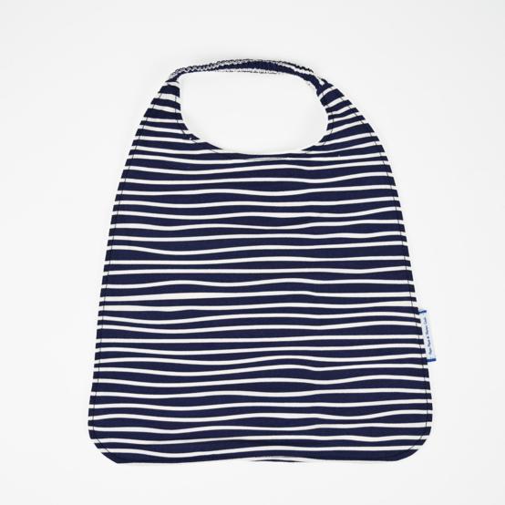 Elastic napkin child striped  ivory navy