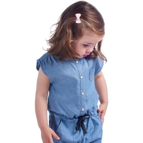 Small bows hair clips pink gingham