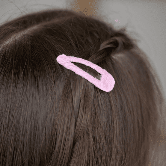 Fabric hair clip light pink