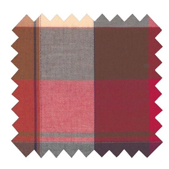 Coated fabric ruby lurex tartan