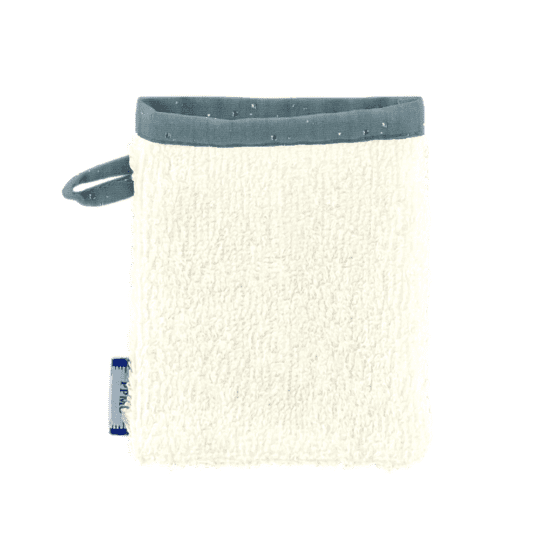 Make-up Remover Glove gaze pois or bleu gris