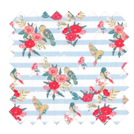 Coupon tissu 50 cm horizons fleuris