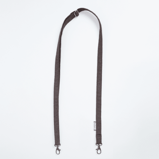 Length removable strap  chocolate denim