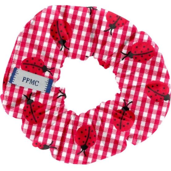Small scrunchie ladybird gingham