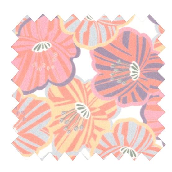 1 m fabric coupon ex2540 pastel striped anemones