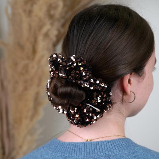 Scrunchie bronze sequins