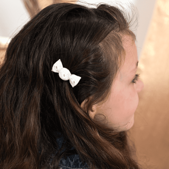 Mini sweet hairslide english embroidery