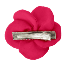 Flower petal hair slide small  fuschia