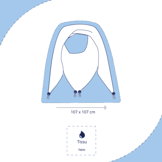 Pom pom scarf gaze pois or kaki