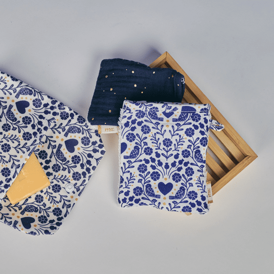 Make-up Remover Glove scandinavia bleu