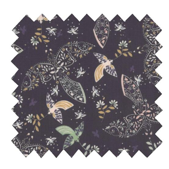 1 m fabric coupon ex2480 navy bandana bird
