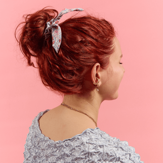 Bunny ear Scrunchie rose grenadine