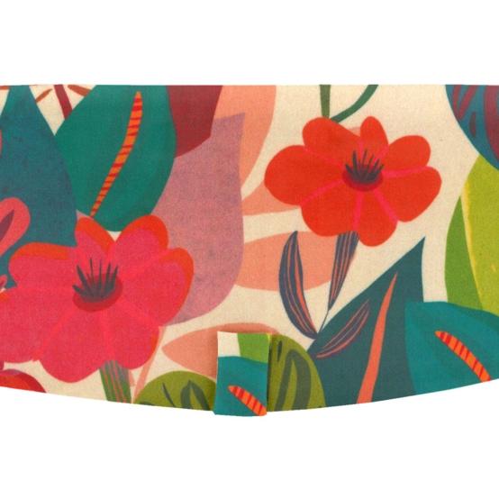 Flap of shoulder bag fleurs des iles