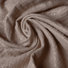 Cotton Fabric ex2361 camel glitter double gauze