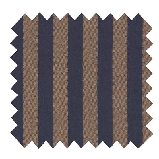 Cotton fabric ex2647 navy brown stripes
