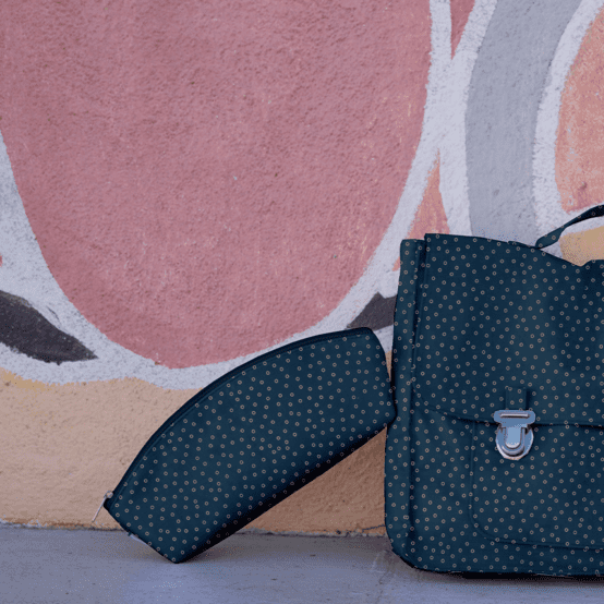 Pencil case bulle bronze marine