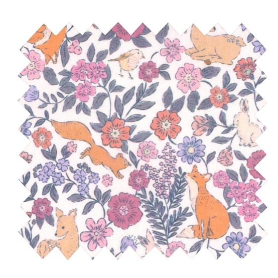 Cotton fabric comptine enchantée rose