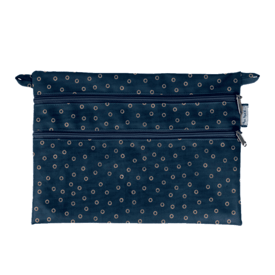 Aloïs flat pouch bulle bronze marine