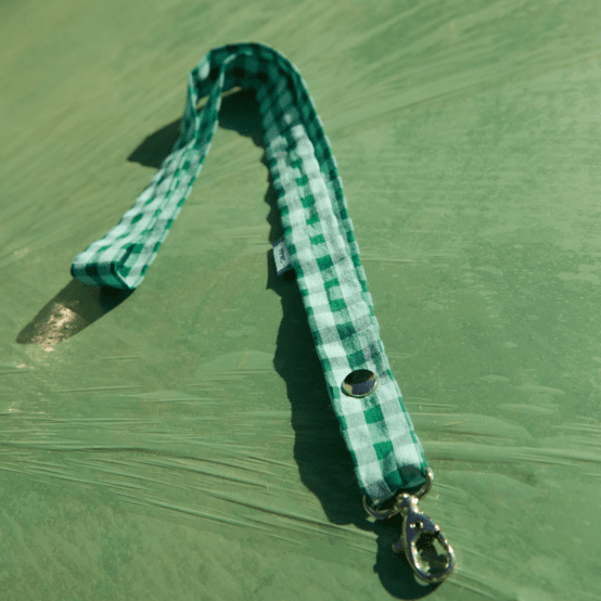 Lanyard necklace green mint gingham