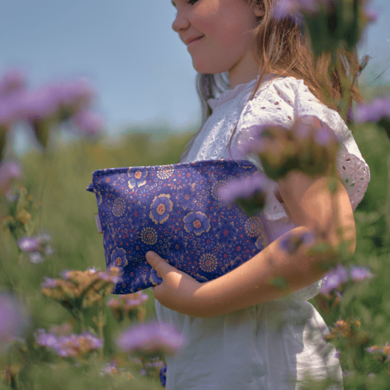 Coton clutch bag lavandula