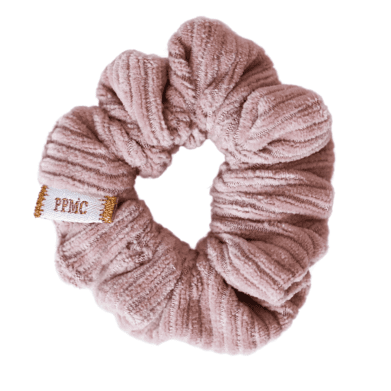 Small scrunchie pink corduroy