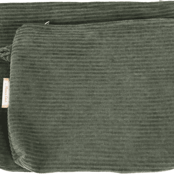 Coton clutch bag velours côtelé kaki