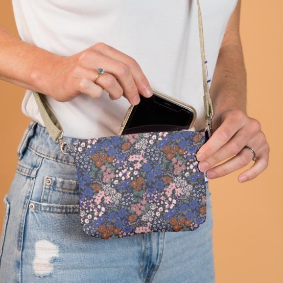 Tiny coton clutch bag monet lilas