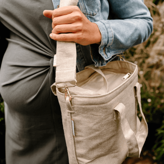 Cooler bag golden linen