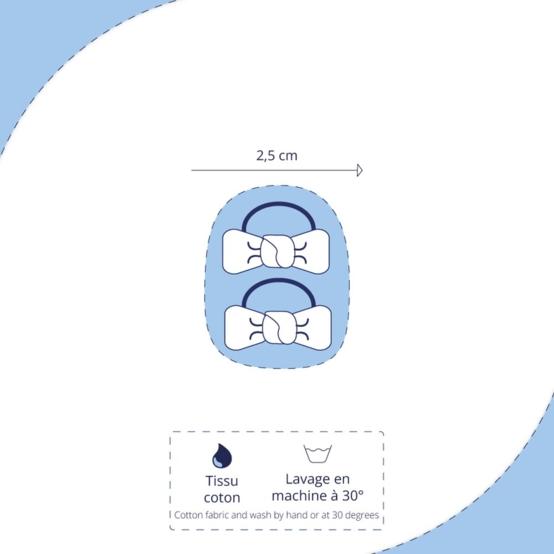 Small elastic bows oxford blue