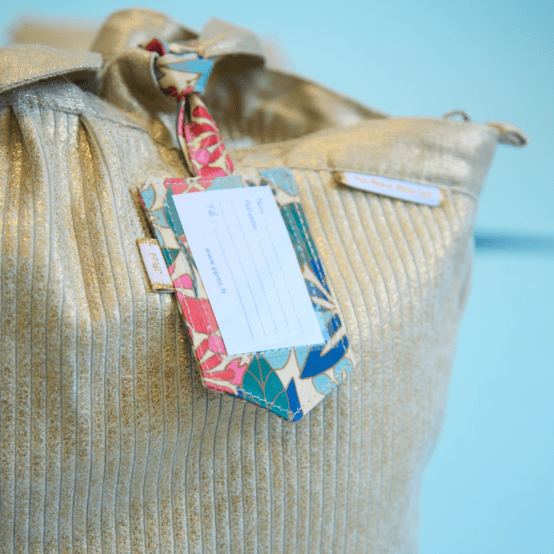 Luggage Tag cerise en fleur