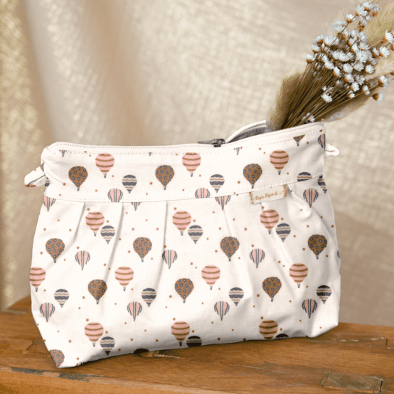 Pleated clutch bag montgolfiere