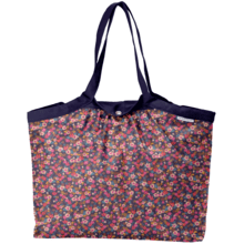 Pleated tote bag - Medium size hippie fleurie