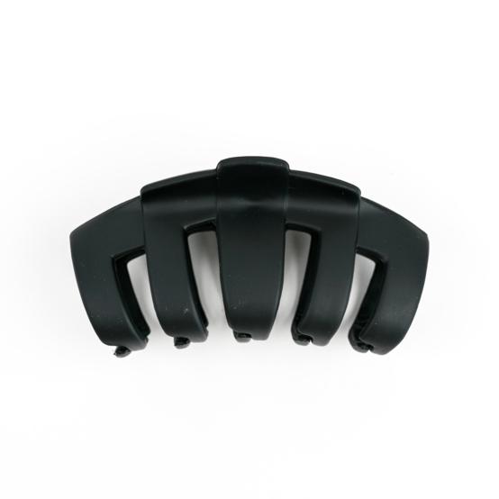 Large Rounded Hair Clip matte black