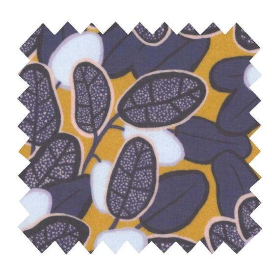 35cm coated fabric coupon ex2542 kumquat navy mustard