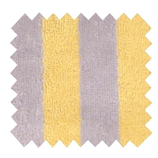 Bamboo terry fabric ex2538 lemon and lilac stripes