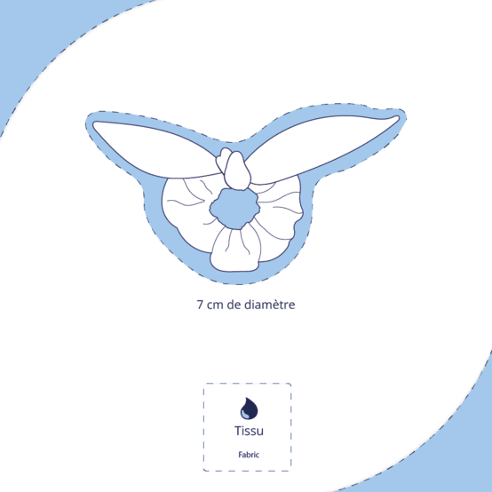 Bunny ear Scrunchie gaze pois or vert canard