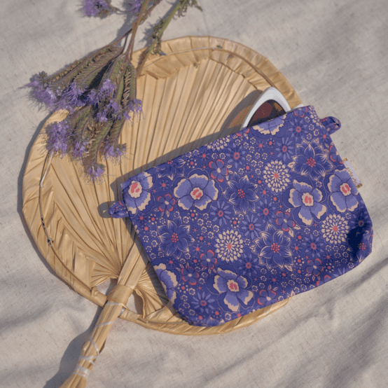 Tiny coton clutch bag lavandula